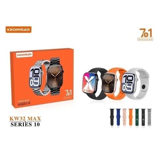 ساعت هوشمند 7 بند KW32MAX بند فلزی امولد 2027 کیفیت (فروش به قیمت عمده) ارسال فوری
