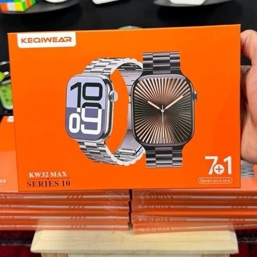ساعت هوشمند 7 بند KW32MAX بند فلزی امولد 2027 کیفیت (فروش به قیمت عمده) ارسال فوری