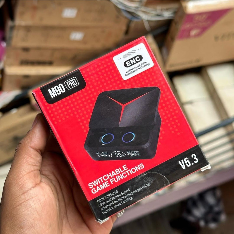 ایرپاد M90 pro کنسلینگ مکالمه گیمینگ ضدآب اورجینال 2027 پاوربانک دار کیفیت درجه یک بلوتوث نسخه 5/3 صحفه نمایش دار