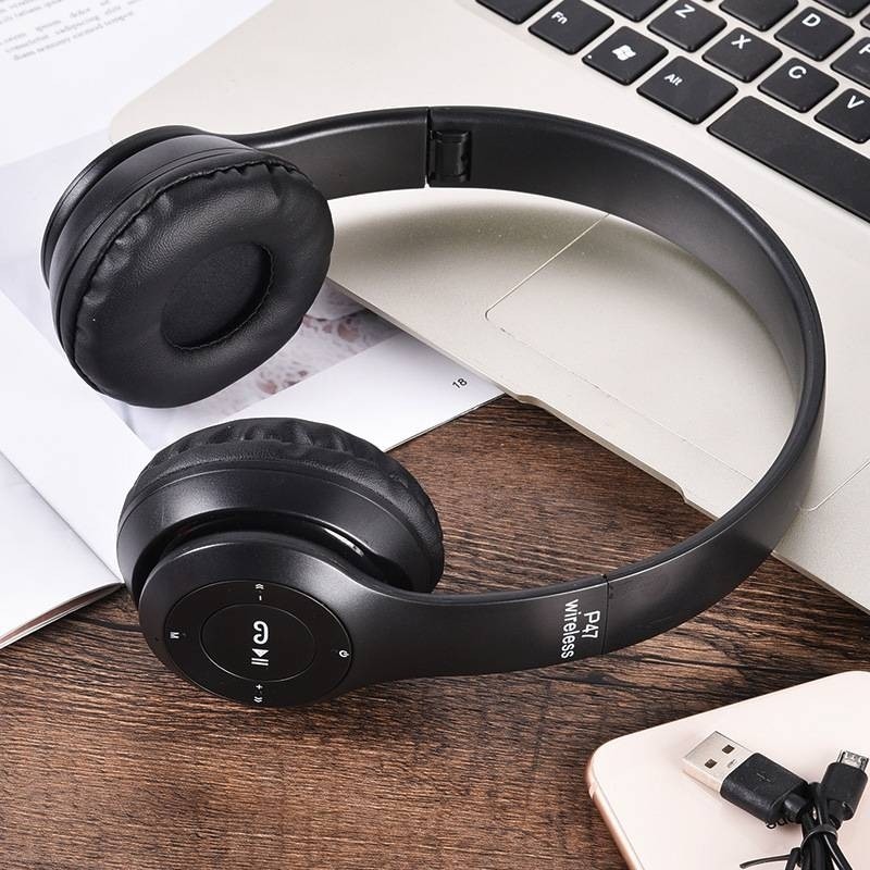 هدفون بی سیم مدل P47 پلاس-با 2 باطری