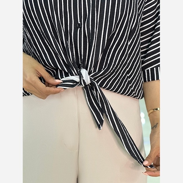 شومیز گره ای ینزی راه راه