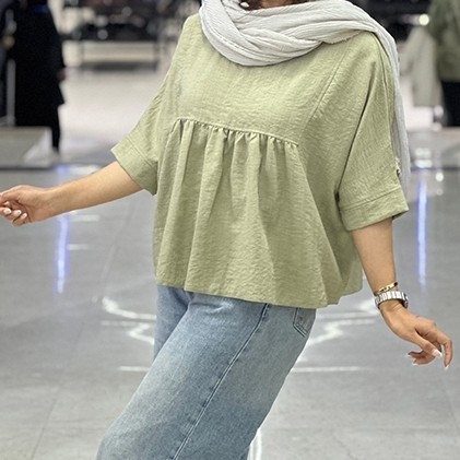 شومیز عروسکی جلوچین( فروش فوق العاده)
