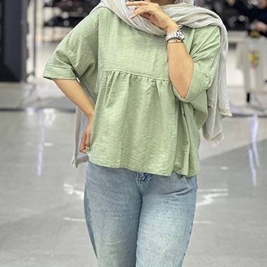 شومیز عروسکی جلوچین( فروش فوق العاده)
