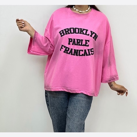 تیشرت باکسی پنبه زنانه (brooklin)