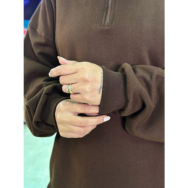 هودی بیسیک نیم زیپ
