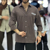 پیراهن مردانه بلند راه راه
