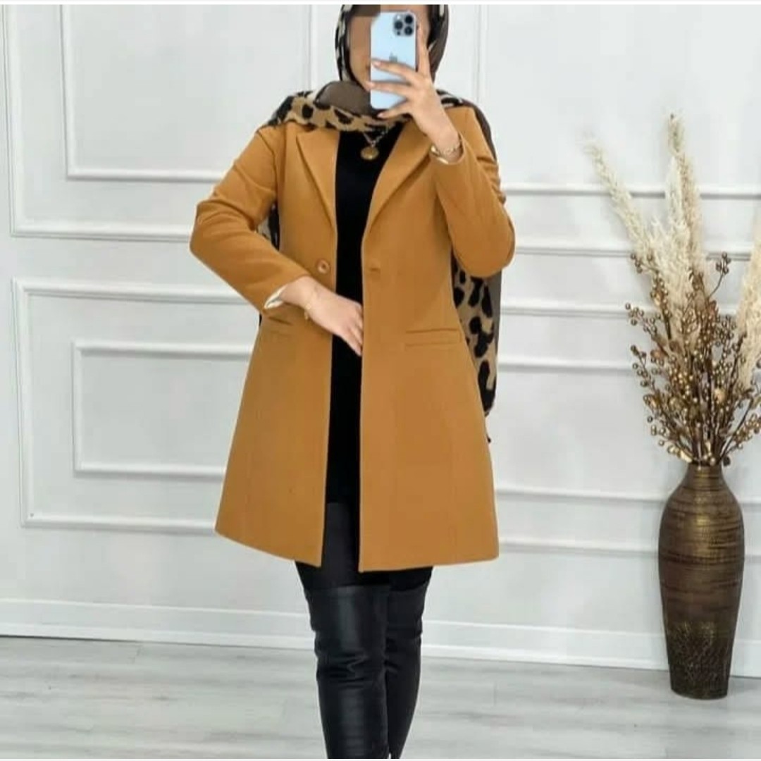پالتو زنانه شیک لاکچری با بهترین کیفیت تنخور عالی ارسال به سراسر ایران کار درجه یک الگوی اسلیم فیت داخل کار آستر کار دار