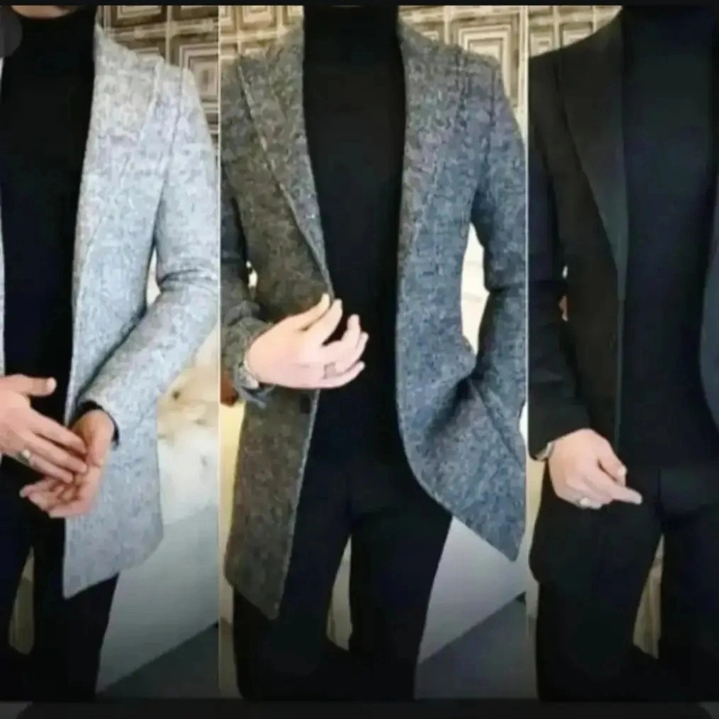 پالتو مردانه شیک لاکچری با بهترین کیفیت تنخور عالی جنس پارچه فوتر برفکی خارجی میشه کار صنعتی دوخته شده