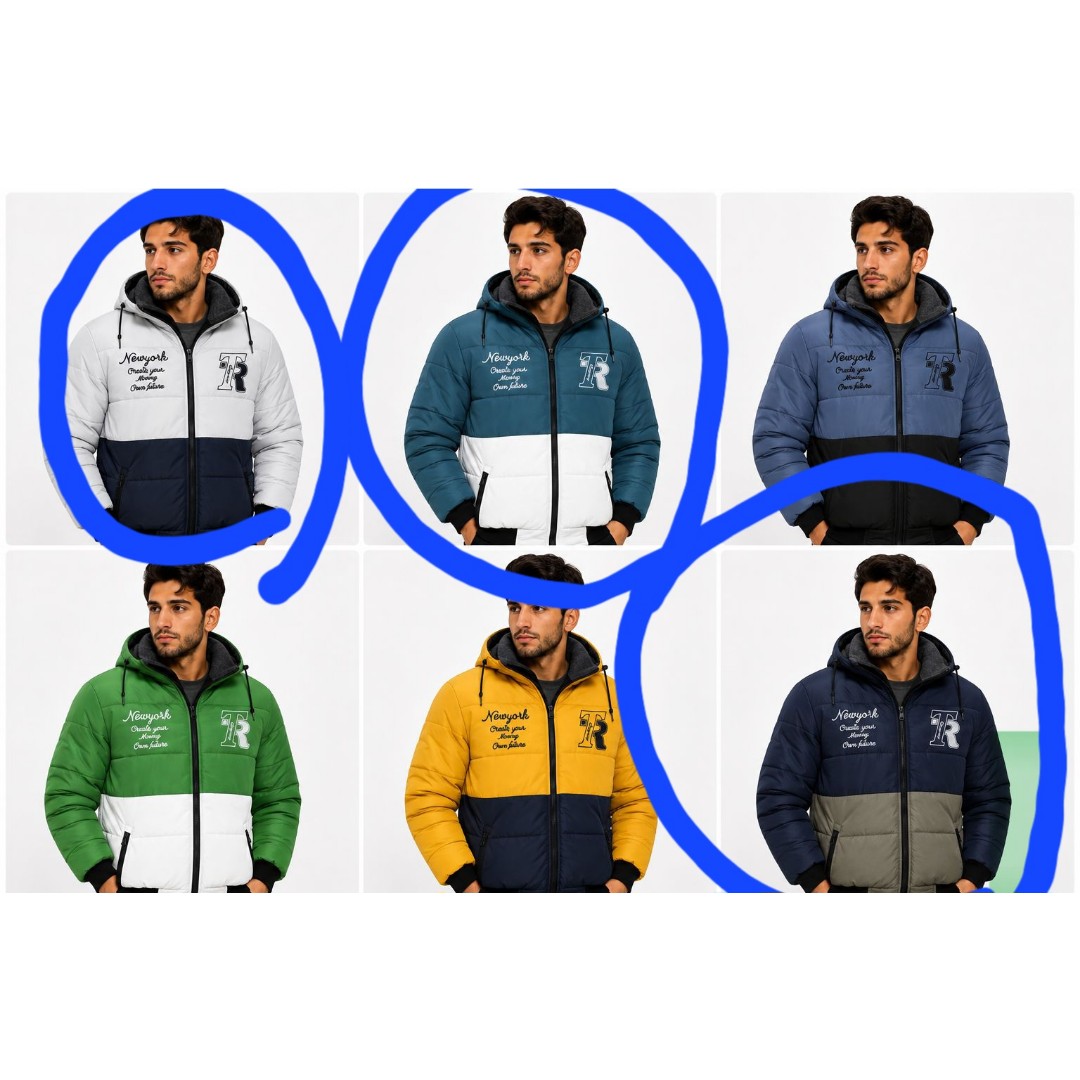 کاپشن مردانه دورو رنگبندی