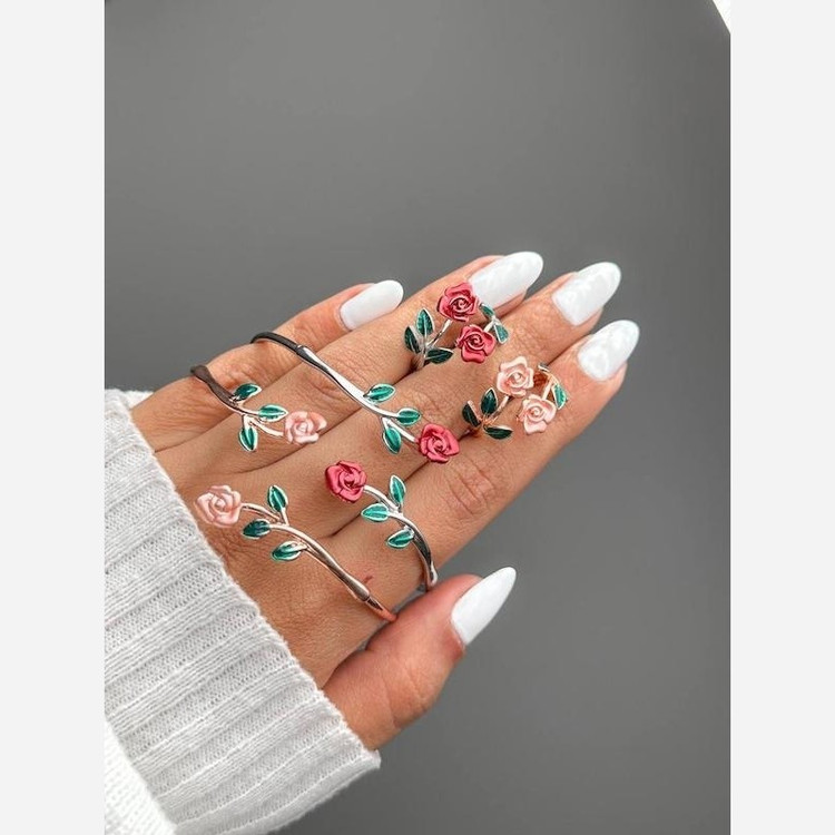 ست گل رز آبکاری شده(وارداتی)موجودی به روز است