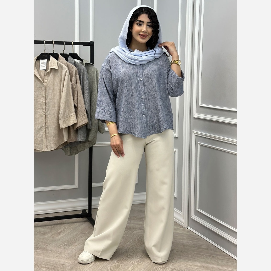 شومیز زنانه لینن وارداتی(موجودی به روز است)